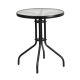 Alamont Home - Bellamy Contemporary Patio Table - Clear/Black