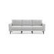 Burrow - Mid-Century Nomad Sofa - Crushed Gravel NSF-CG-3-MD-DW