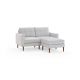 Burrow - Mid-Century Nomad Sectional Loveseat - Crushed Gravel NSC-CG-2-MD-DW