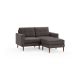 Burrow - Mid-Century Nomad Sectional Loveseat - Charcoal NSC-CH-2-MD-DW