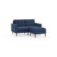Burrow - Mid-Century Nomad Sectional Loveseat - Navy Blue NSC-NB-2-MD-DW