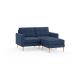 Burrow - Mid-Century Nomad Sectional Loveseat - Navy Blue NSC-NB-2-MD-LW