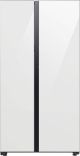 Samsung - Bespoke Counter Depth Side-by-Side Refrigerator with Beverage Center - White Glass