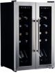 NewAir - 24-Bottle Dual Zone Wine Cooler with French Doors - Stainless steel