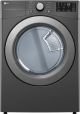 LG - 7.4 Cu. Ft. Smart Electric Dryer with FlowSense Duct Clogging Indicators - Middle Black