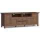 Simpli Home - Amherst 72 inch Wide TV Media Stand - Rustic Natural Aged Brown