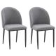 CorLiving - Nash Side Chair With Black Legs - Grey