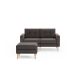 Burrow - Mid-Century Nomad Loveseat with Ottoman - Charcoal NSO-CH-2-MD-LW