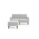 Burrow - Mid-Century Nomad Loveseat with Ottoman - Crushed Gravel NSO-CG-2-MD-DW