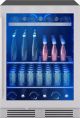 Zephyr - Presrv 24 in. 7-Bottle and 112-Can Single Zone Beverage Cooler - Stainless Steel/Glass PRB24C01CG