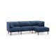 Burrow - Contemporary Range 3-Seat Sofa with Attachable Ottoman - Navy Blue FLRST-SF-RG-S3-A2-C1-NB-DW
