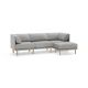 Burrow - Contemporary Range 3-Seat Sofa with Attachable Ottoman - Stone Gray FLRST-SF-RG-S3-A2-C1-SG-LW