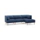 Burrow - Contemporary Range 3-Seat Sofa with Attachable Ottoman - Navy Blue FLRST-SF-RG-S3-A2-C1-NB-LW