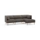 Burrow - Contemporary Range 3-Seat Sofa with Attachable Ottoman - Heather Charcoal FLRST-SF-RG-S3-A2-C1-HC-LW