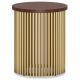 Simpli Home - Demy Metal and Wood Accent Table - Cognac and Gold