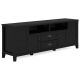 Simpli Home - Burlington Solid Wood 72 inch Wide Transitional TV Media Stand in Black For TVs up to 80 inches - Black