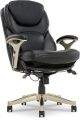 Serta - Upholstered Back in Motion Health & Wellness Office Chair with Adjustable Arms - Bonded Leather - Black