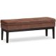 Simpli Home - Carlson Ottoman Bench - Distressed Saddle Brown