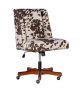 Linon Home DÃ©cor - Donora Office Chair, Brown Cow Print - Brown and White