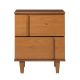 Walker Edison - Modern Solid Wood 2-Drawer Nightstand - Caramel