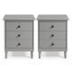 Walker Edison - Modern 2-Piece 3-Drawer Nightstand Set - Grey