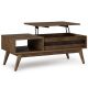 Simpli Home - Clarkson Lift Top Coffee Table - Rustic Natural Aged Brown