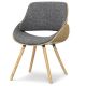 Simpli Home - Malden Bentwood Dining Chair with Wood Back - Grey