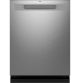 GE - Top Control Fingerprint Resistant Dishwasher with Stainless Steel Interior and Sanitize Cycle - Stainless Steel GDP670SYVFS