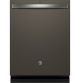 GE - Top Control Dishwasher with Stainless Steel Interior and Sanitize Cycle - Slate