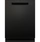 GE - Top Control Dishwasher with Standless Steel Interior and Santize Cycle - Black