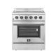 Forno Appliances - Galiano Alta Qualita 4.32 Cu. Ft. Freestanding Electric Range with True Convection Oven - Stainless Steel
