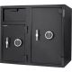 Barska - Large Two Lock Depository Safe with Digital Keypad, 2.58/4.68 Cubic - Black