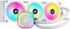 CORSAIR - iCUE LINK H150i RGB Liquid CPU Cooler with QX120 RGB fans - White
