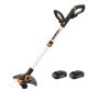 WORX - WG163.1 GT 3.0 20V 12-Inch Cutting Diameter Cordless Grass Trimmer (2 x 2.0 Ah Batteries & 1 x Charger) - Orange
