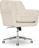 Serta - Ashland Bonded Leather & Memory Foam Home Office Chair - Cream