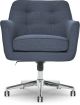 Serta - Ashland Memory Foam & Twill Fabric Home Office Chair - Blue