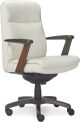La-Z-Boy - Dawson Faux Leather and Wood Frame Executive Chair - White