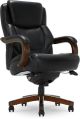 La-Z-Boy - Delano Big & Tall Bonded Leather Executive Chair - Jet Black/Mahogany