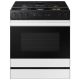 Samsung - Bespoke 6.0 Cu. Ft. Slide-In Gas Range with Air Sous Vide - White Glass