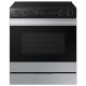 Samsung - Bespoke 6.3 Cu. Ft. Slide-In Electric Range with Smart Oven Camera - Stainless Steel