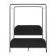 Walker Edison - Modern Metal and Wood Canopy Queen Bedframe - Black