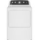 GE - 7.2 Cu. Ft. Electric Dryer with Spanish Control Panel - White with Matte Black