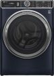 GE Profile - 5.3 Cu. Ft. Stackable Smart Front Load Washer with Steam and UltraFresh Vent System+ With OdorBlock - Saphire Blue