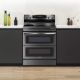 Samsung - 6.3 cu. ft. Smart Freestanding Electric Range with Flex Duo, No-Preheat Air Fry & Griddle - Black Stainless Steel