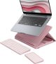 Logitech - Casa Pop-Up Desk Work From Home Kit Compact Wireless Keyboard, Touchpad and Laptop Stand for Laptop/MacBook (10” to 17”) - Bohemian Blush