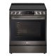 LG - 6.3 Cu. Ft. Slide-In Electric True Convection Range with EasyClean and Air Fry - Black Stainless Steel