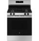 GE - 5.3 Cu.Ft. Freestanding Gas Range with Self-Clean and Steam Cleaning Option and Built-In Wi-Fi - Stainless Steel