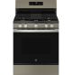 GE - 5.3 Cu. Ft. Freestanding Gas Range with Self-Clean and Steam Cleaning Option and Crisp Mode - Slate