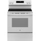 GE - 5.3 Cu. Ft. Freestanding Electric Range with Self-Clean and Steam Clean Option and Built-In Wi-Fi - White