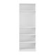 CorLiving - Teo 5-Tier Bookshelf in - White